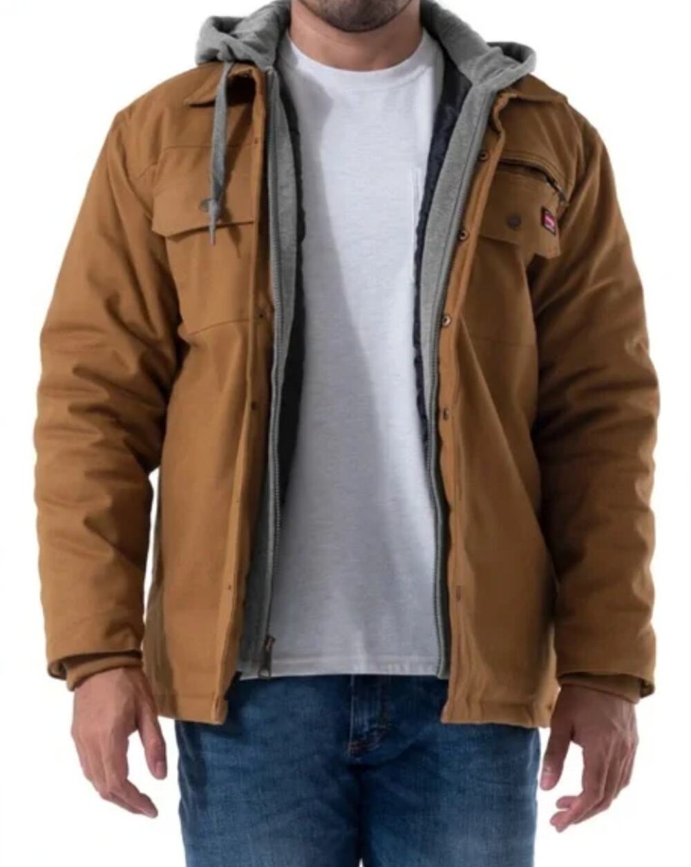 Dickies Quilted Hooded Canvas Jacket size Small